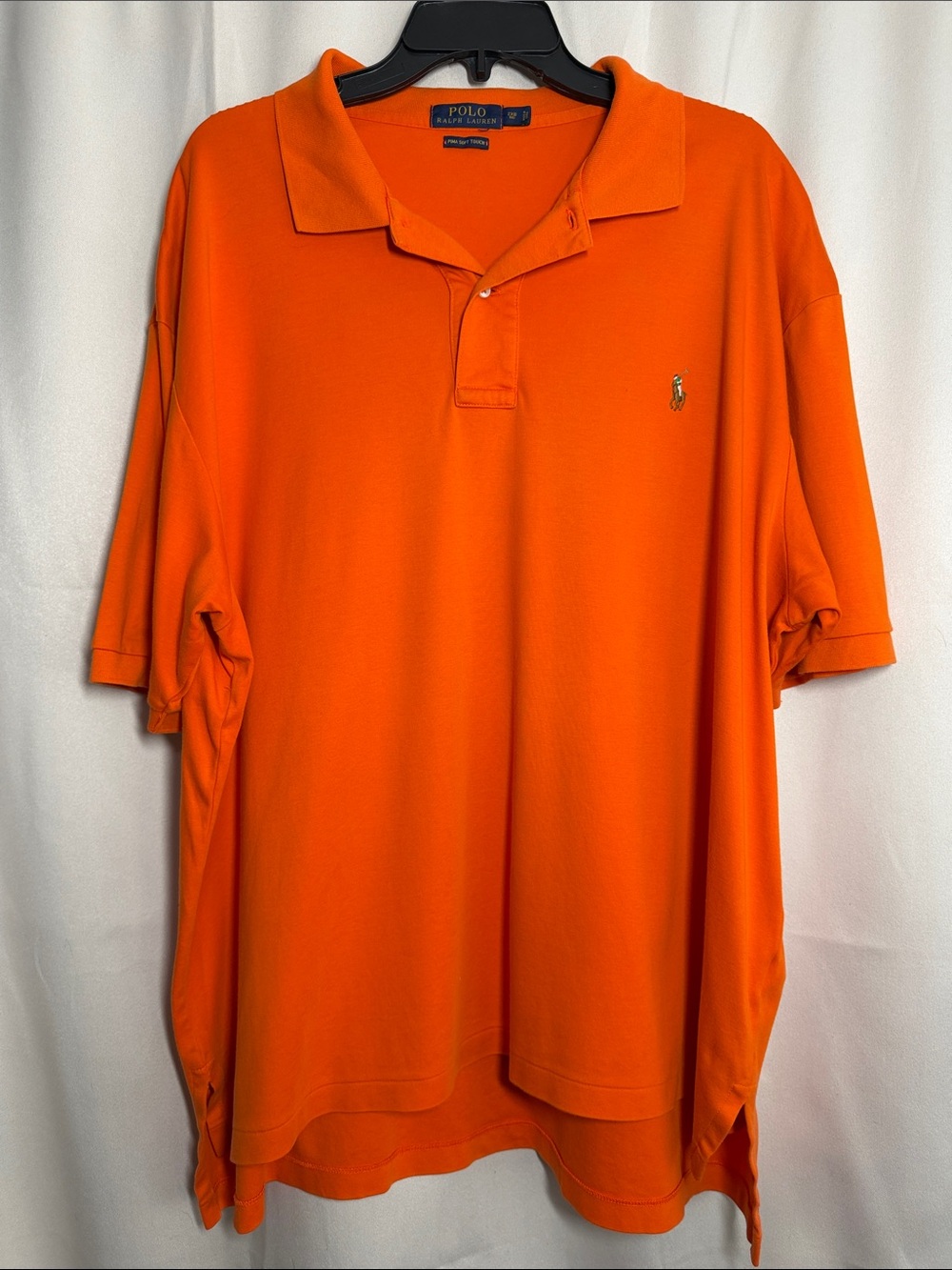 Polo Ralph Lauren Orange Pima Soft Cotton Polo 2XB Big